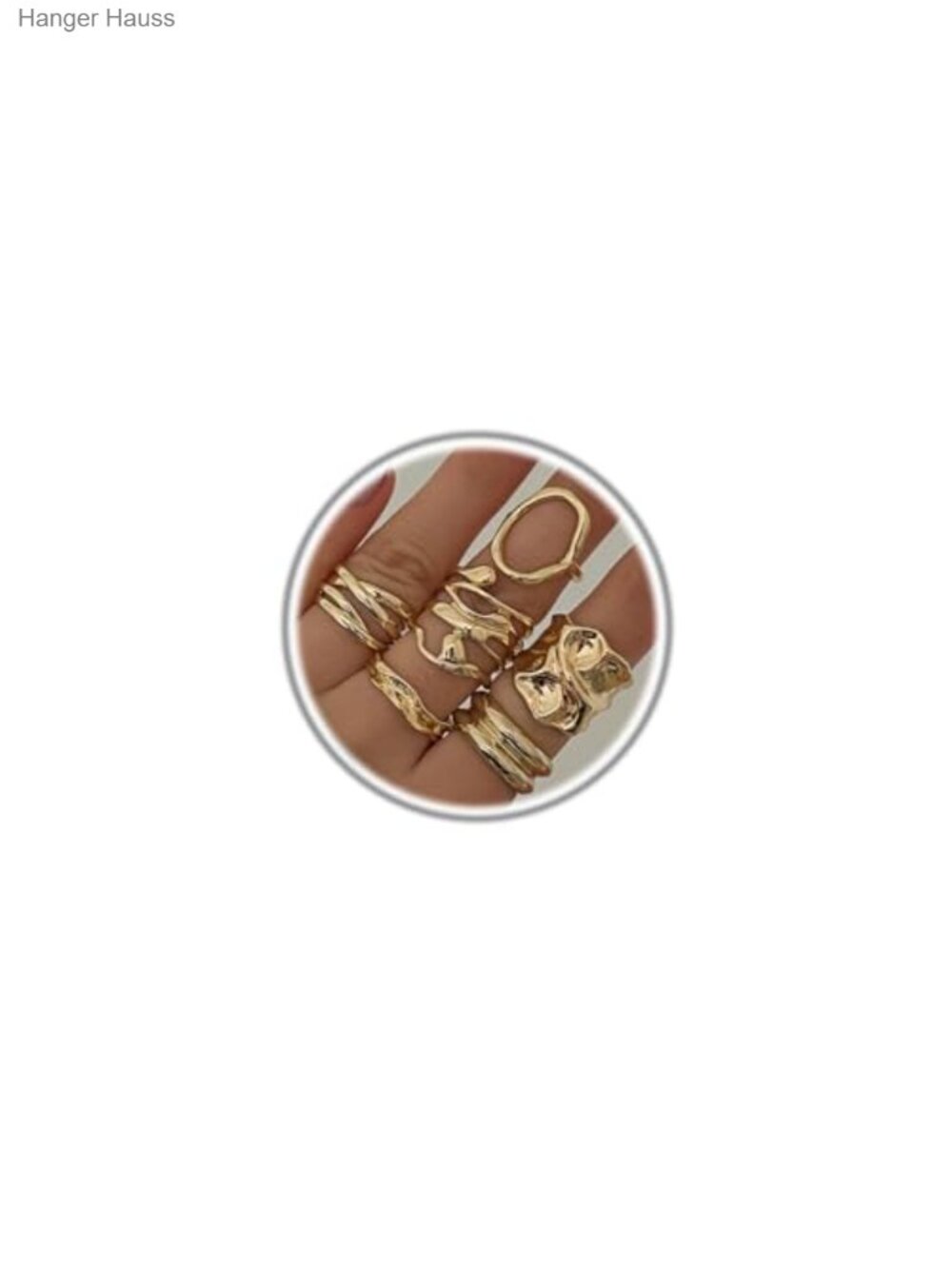 Chunky Stackable Rings Set Adjustable Open Dome Knuckle Statement Jewelry